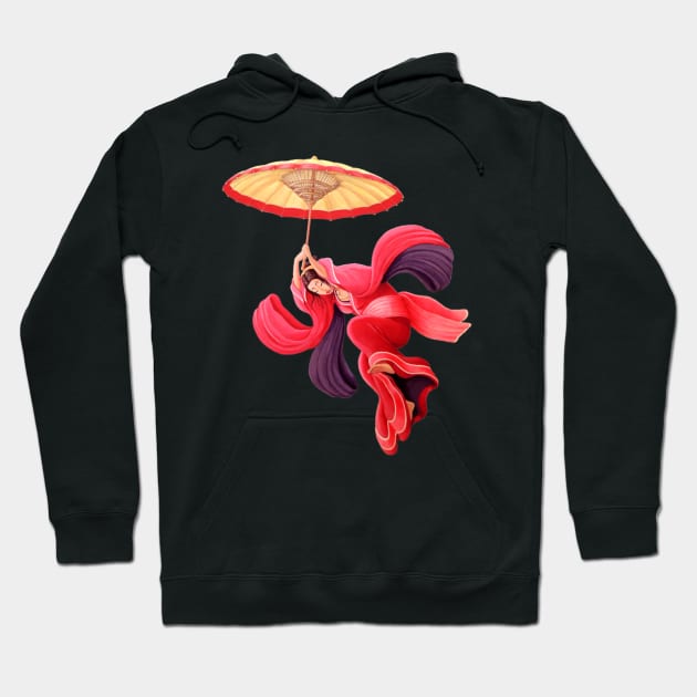 jumping geisha Hoodie by argart